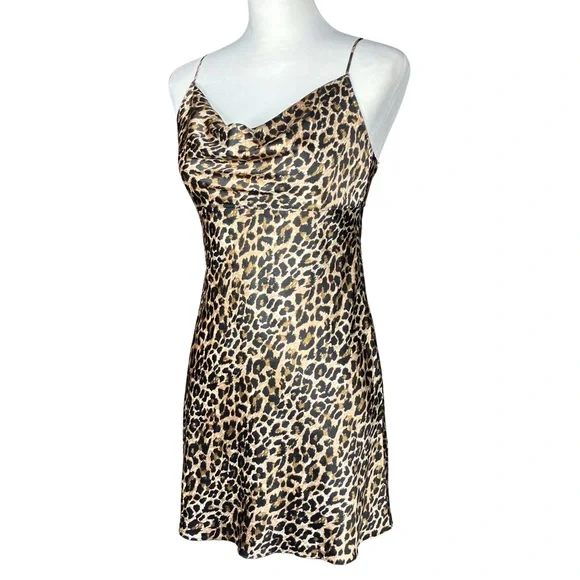 Victoria’s Secret Leopard Print Satin Slip Dress. Small. Trashy2K, Mob Wife, Y2K - Picture 2 of 8